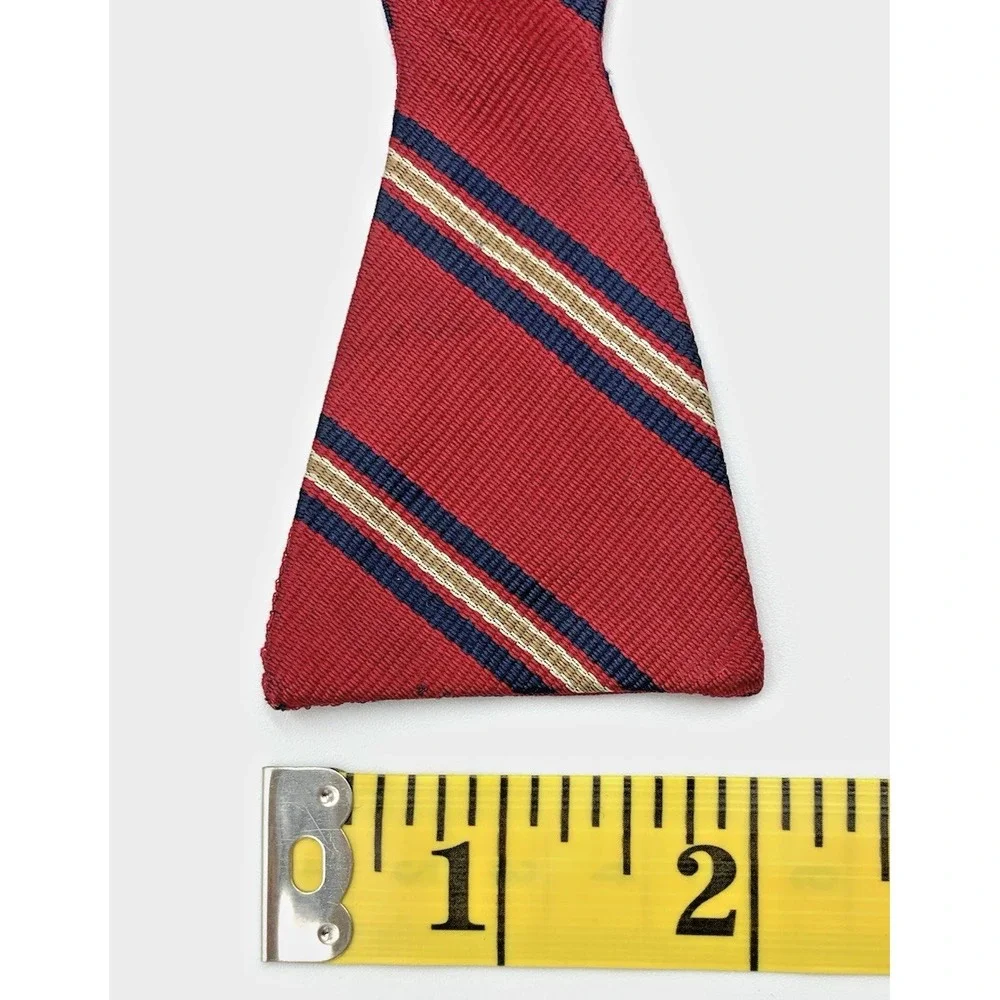 Vintage Men's 100% Repp Silk Striped‎ Butterfly Bow Tie Adjustable